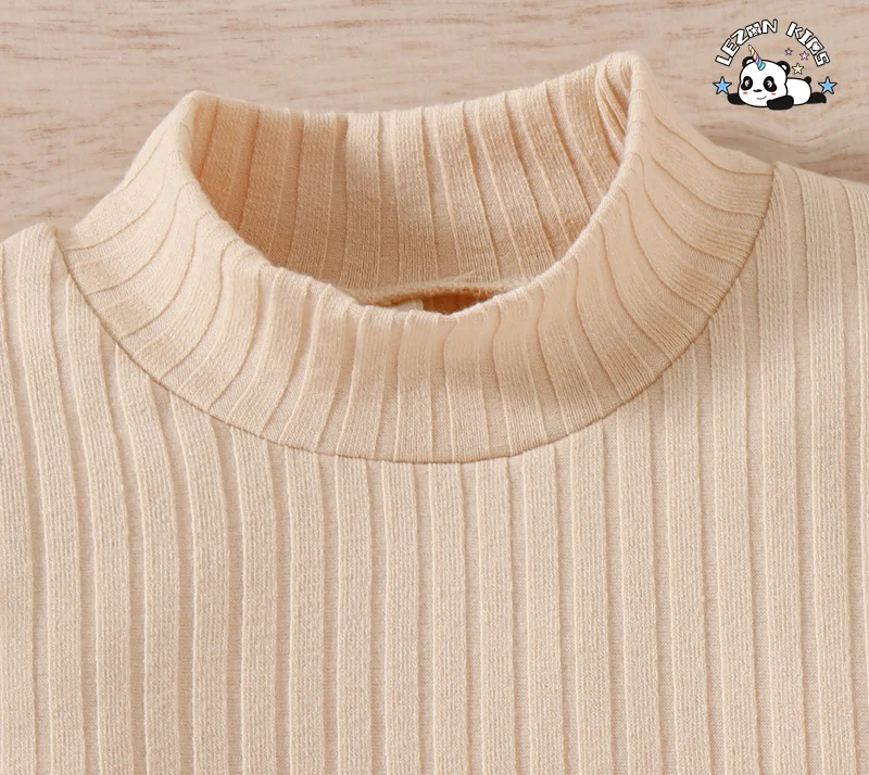 LEZONKIDS - Conjunto de Saia de Linha A de Mangas Longas de Corda Corduroy Tecida Personalizável para Meninas Conjuntos de Roupas para Crianças